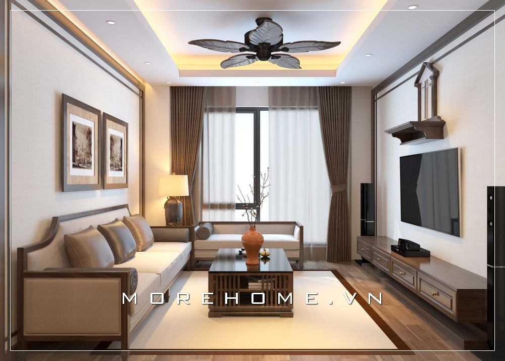 Thiết kế phòng khách có ban công