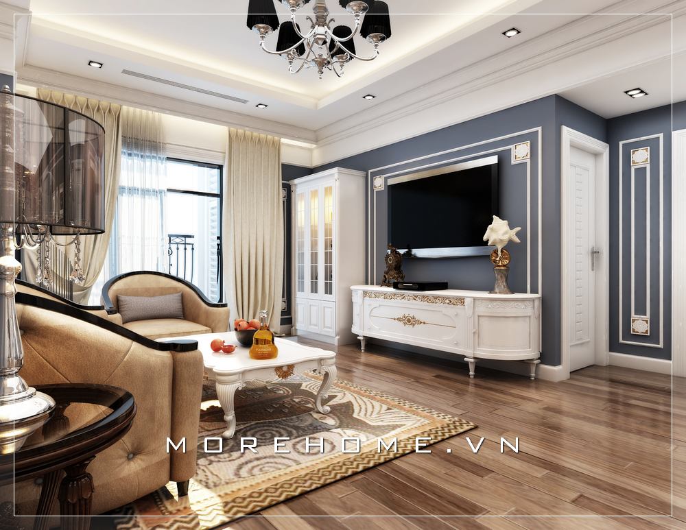 Thiết kế phòng khách có ban công