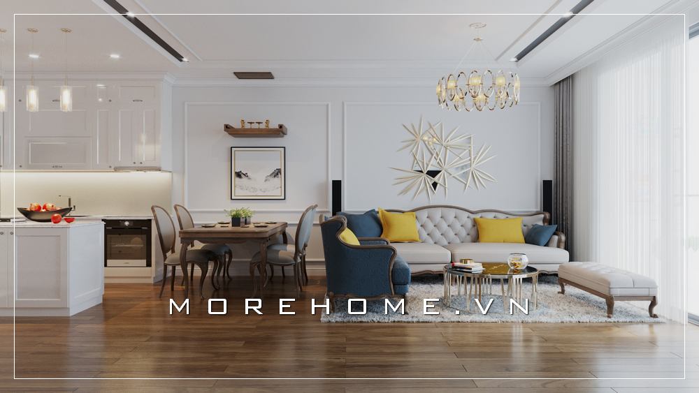 Thiết kế phòng khách có bàn thờ