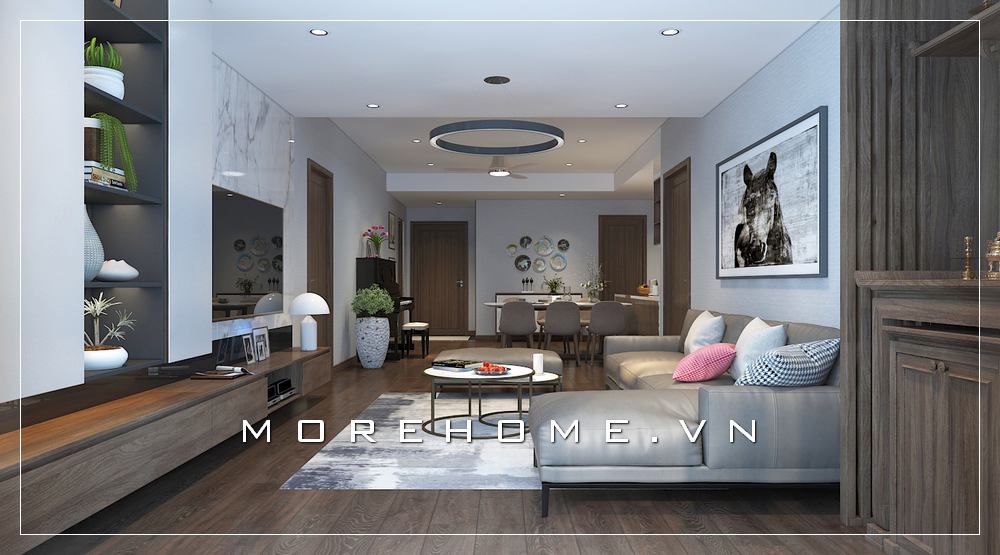 Thiết kế phòng khách liền phòng ăn