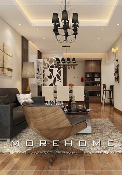 Tổng hợp mẫu thiết kế nội thất phòng khách và bếp ăn đẹp, sang trọng