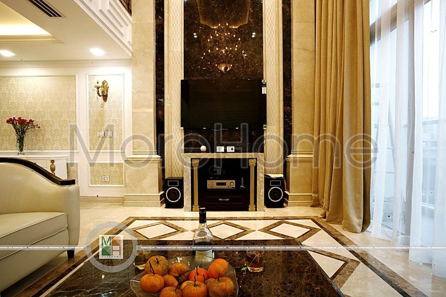 Đá ốp tường phòng khách