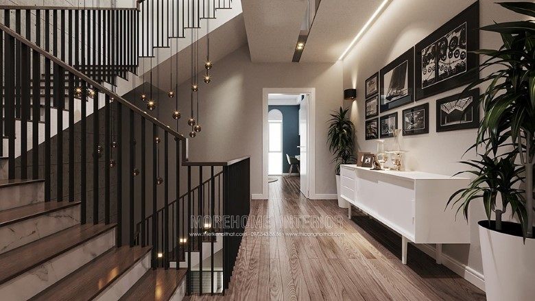 Cầu thang biệt thự louis city đại mỗ nam từ liêm hà nội