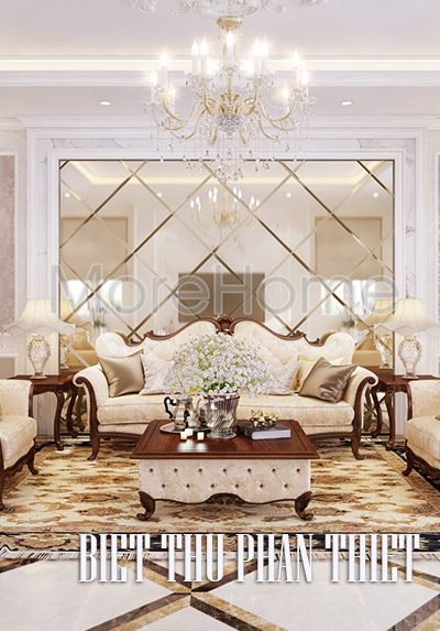 Thiết kế nội thất biệt thự tân cổ điển tại Phan Thiết Bình Thuận đẳng cấp, thời thượng.