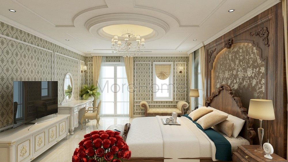 Thiết kế nội thất phòng ngủ biệt thự Riverside Nguyễn Duy Trinh