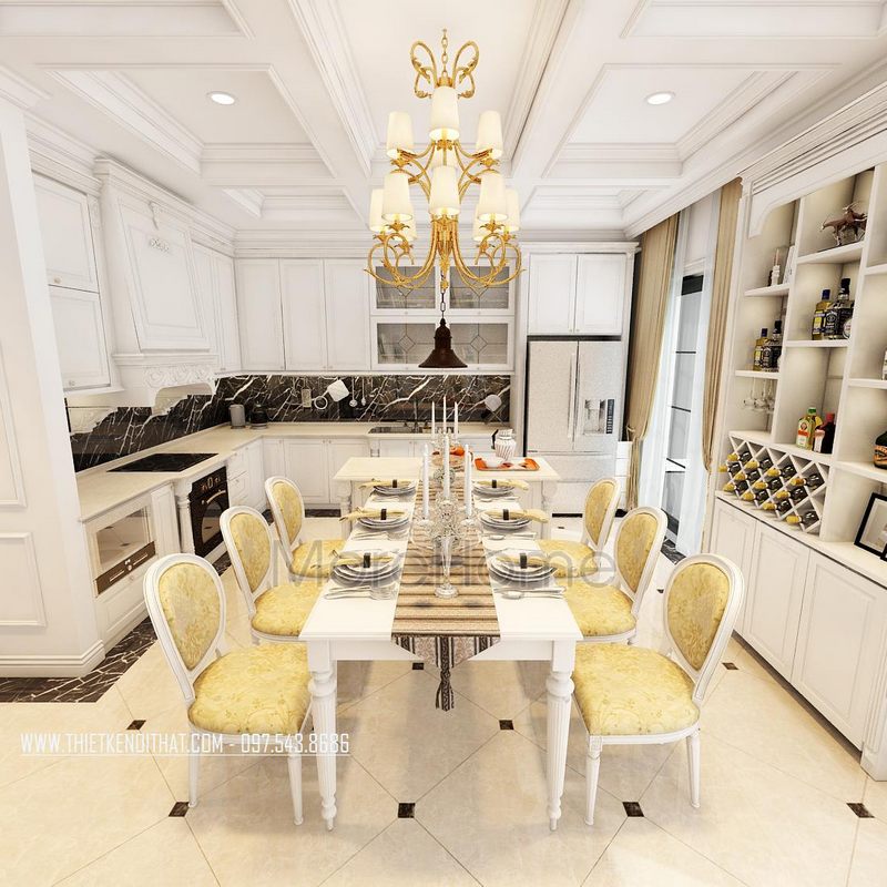 Thiết kế nội thất biệt thự tân cổ điển Dương Nội