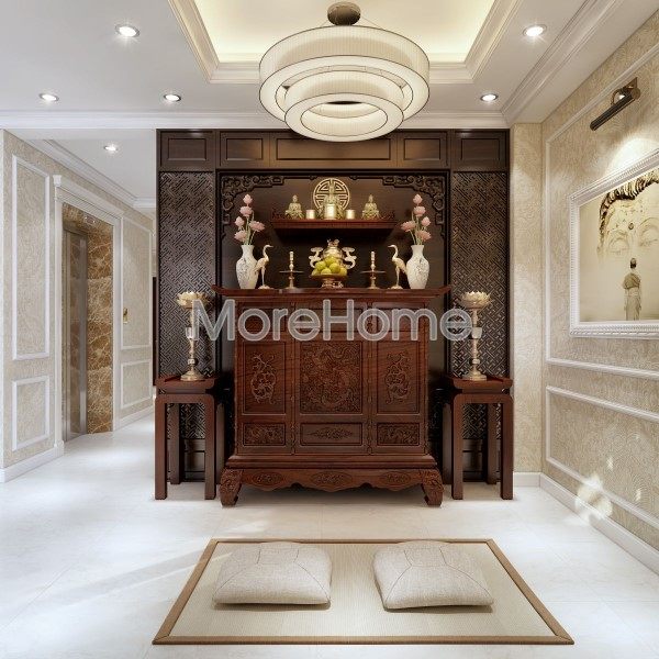 Thiết kế nội thất phòng thờ biêt thự đường Tên Lửa quận Bình Tân hcm