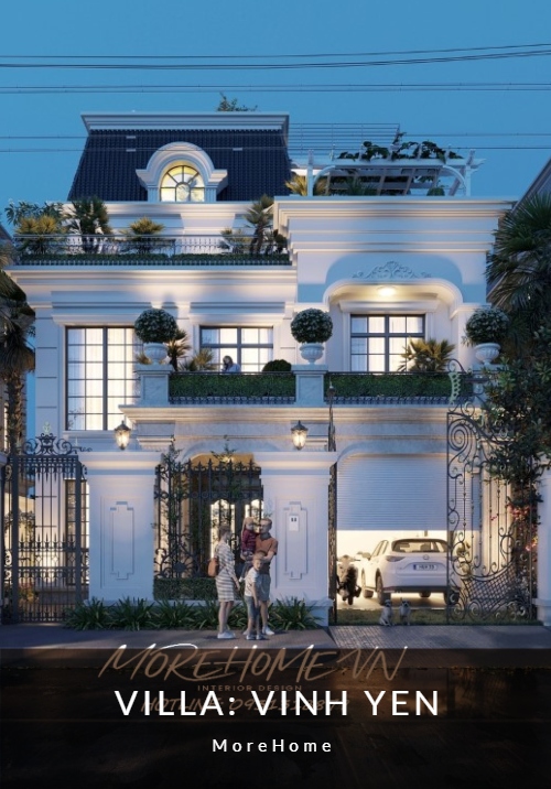 Thiết kế biệt thự tân cổ điển sang trọng tại Vĩnh Yên - Vĩnh Phúc