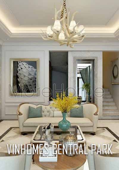 Thiết kế nội thất biệt thự gỗ óc chó phong cách tân cổ điển Vinhomes Central Park  - Chị Sương