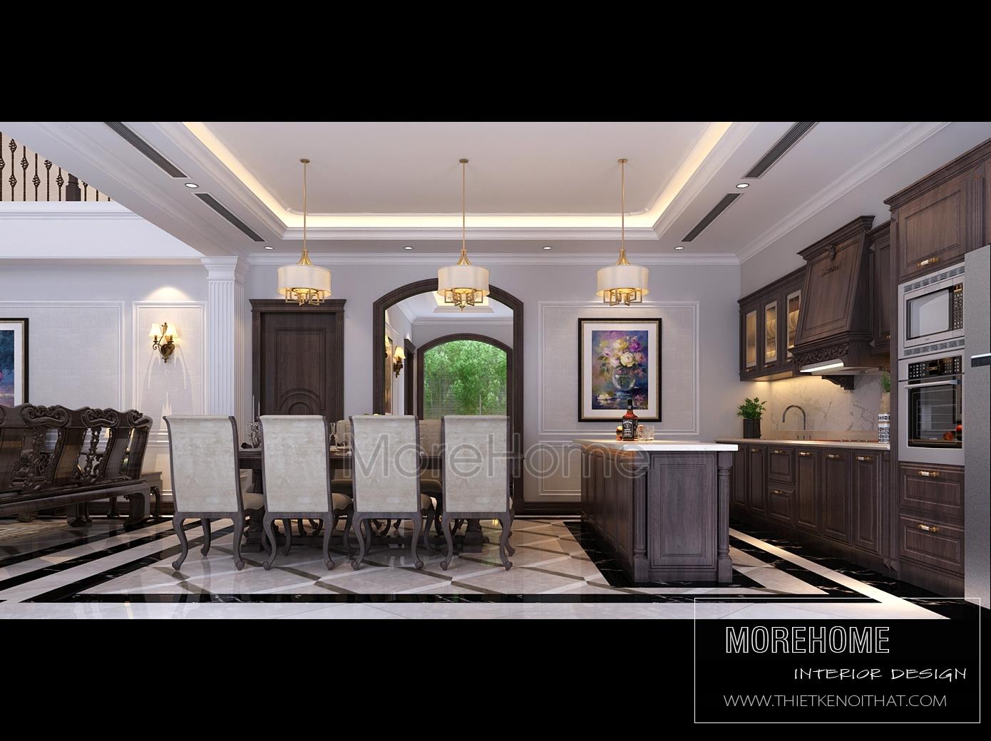 Thiết kế nội thất biệt thự Vinhomes Phú Lý Hà Nam