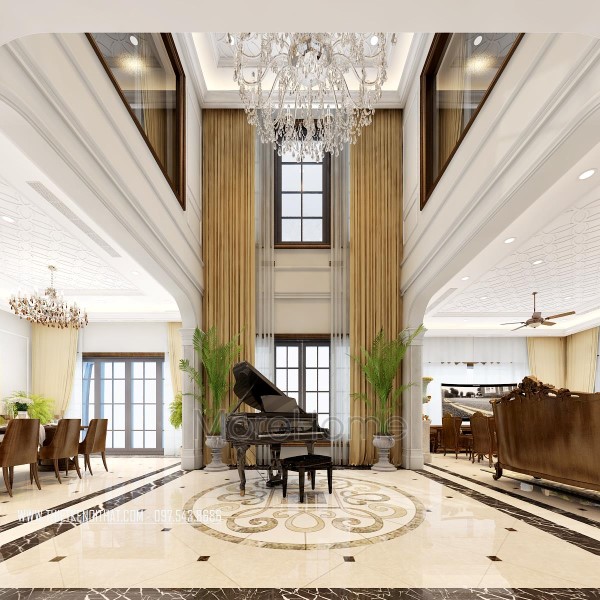 Thiết kế nội thất biệt thự Xuân Phương tân cổ điển