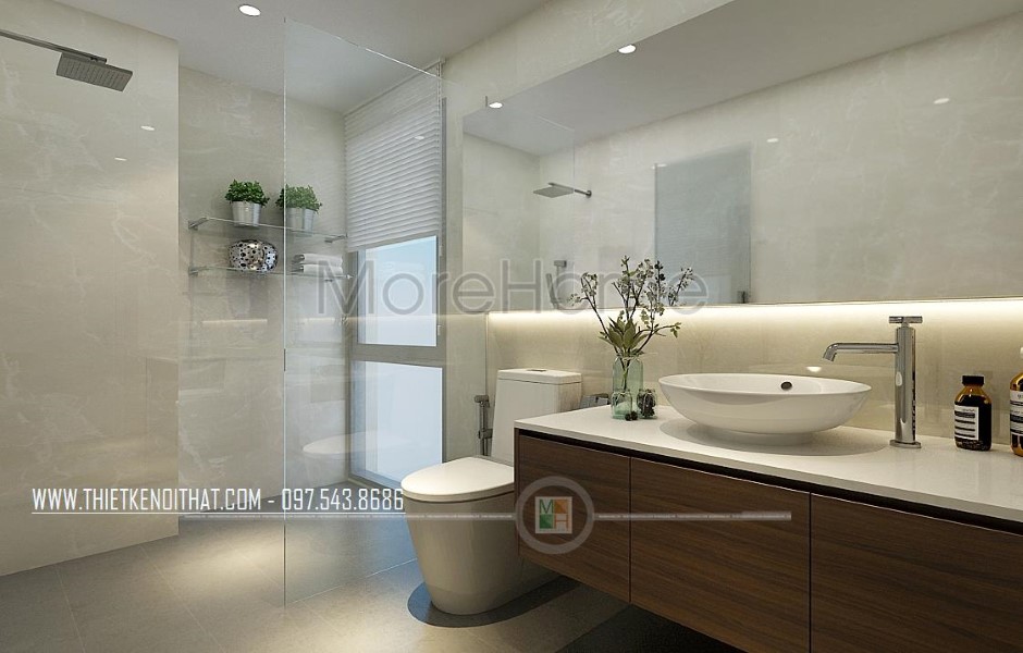 Thiết kế nội thất phòng tắm biệt thự Xuân Phương Nam Từ Liêm Hà Nội