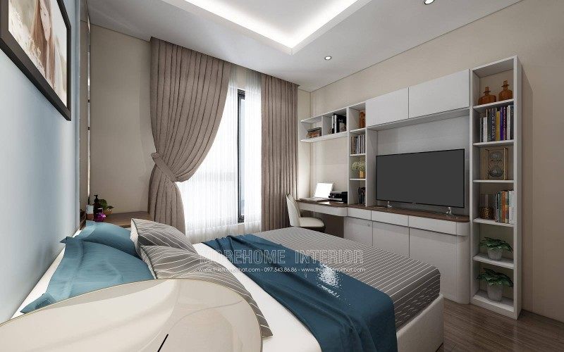 Thiết kế nội thất phòng ngủ căn hộ mẫu imperia sky garden 423 minh khai 