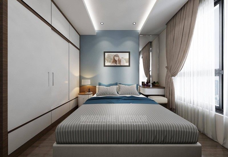 Thiết kế nội thất phòng ngủ căn hộ mẫu imperia sky garden 423 minh khai 