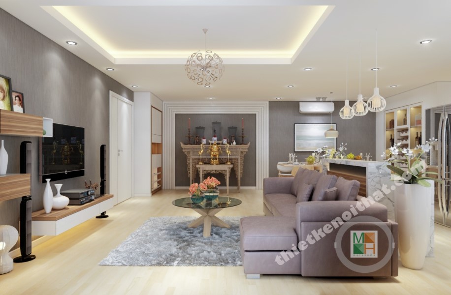 Thiết kế nội thất căn hộ Fideco Thảo Điền