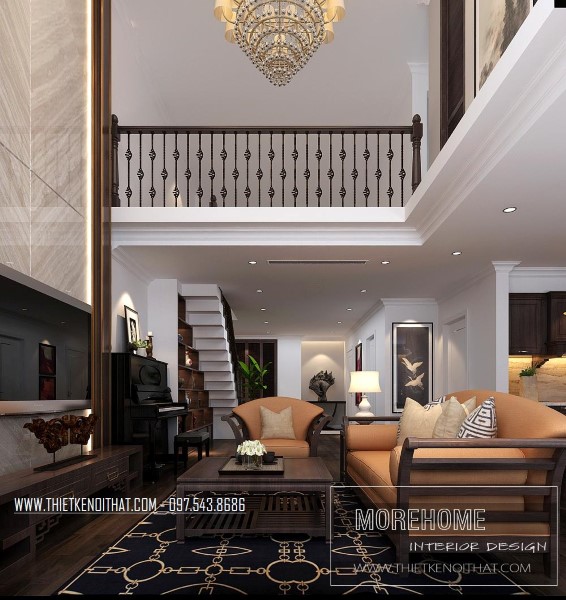 Thiết kế nội thất chung cư DUPLEX Hà Đô phong cách Gỗ Việt