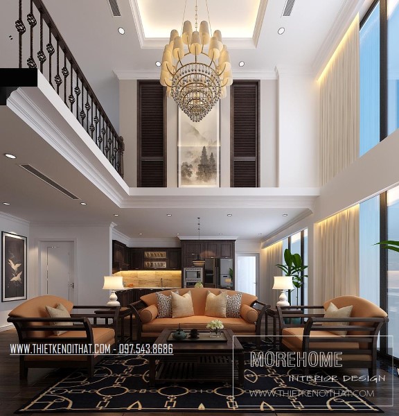 Thiết kế nội thất chung cư DUPLEX Hà Đô phong cách Gỗ Việt