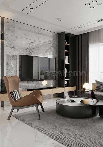 Thiết kế chung cư hiện đại tại Ciputra nổi bật với tone xám chủ đạo