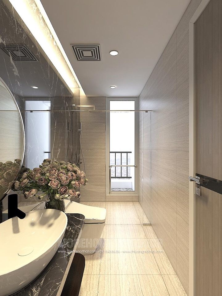Thiết kế phòng tắm nhà vệ sinh chung cư hongkong tower