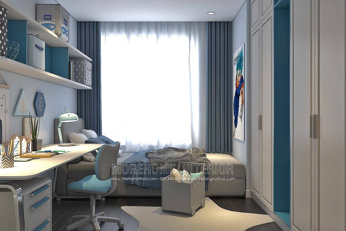 Thiết kế phòng ngủ bé trai chung cư hongkong tower