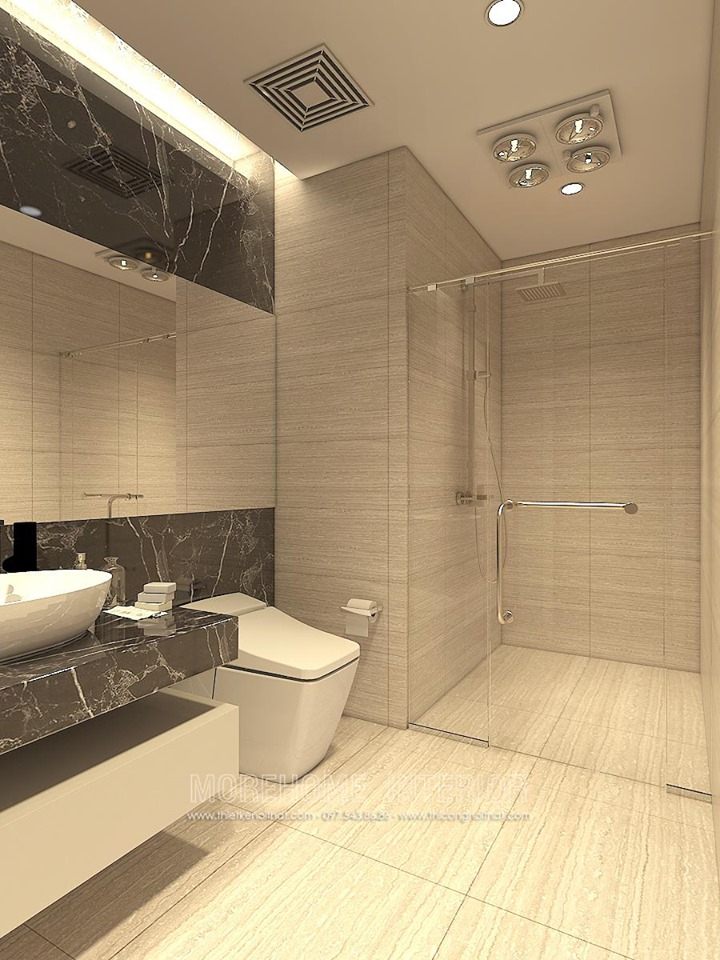 Thiết kế phòng tắm nhà vệ sinh cho chung cư hongkong tower 243a đê la thành 