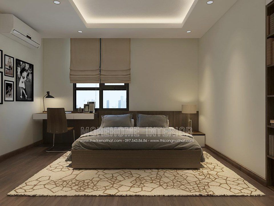 Thiết kế nội thất phòng ngủ chung cư ngoại giao đoàn bắc từ liêm hà nội
