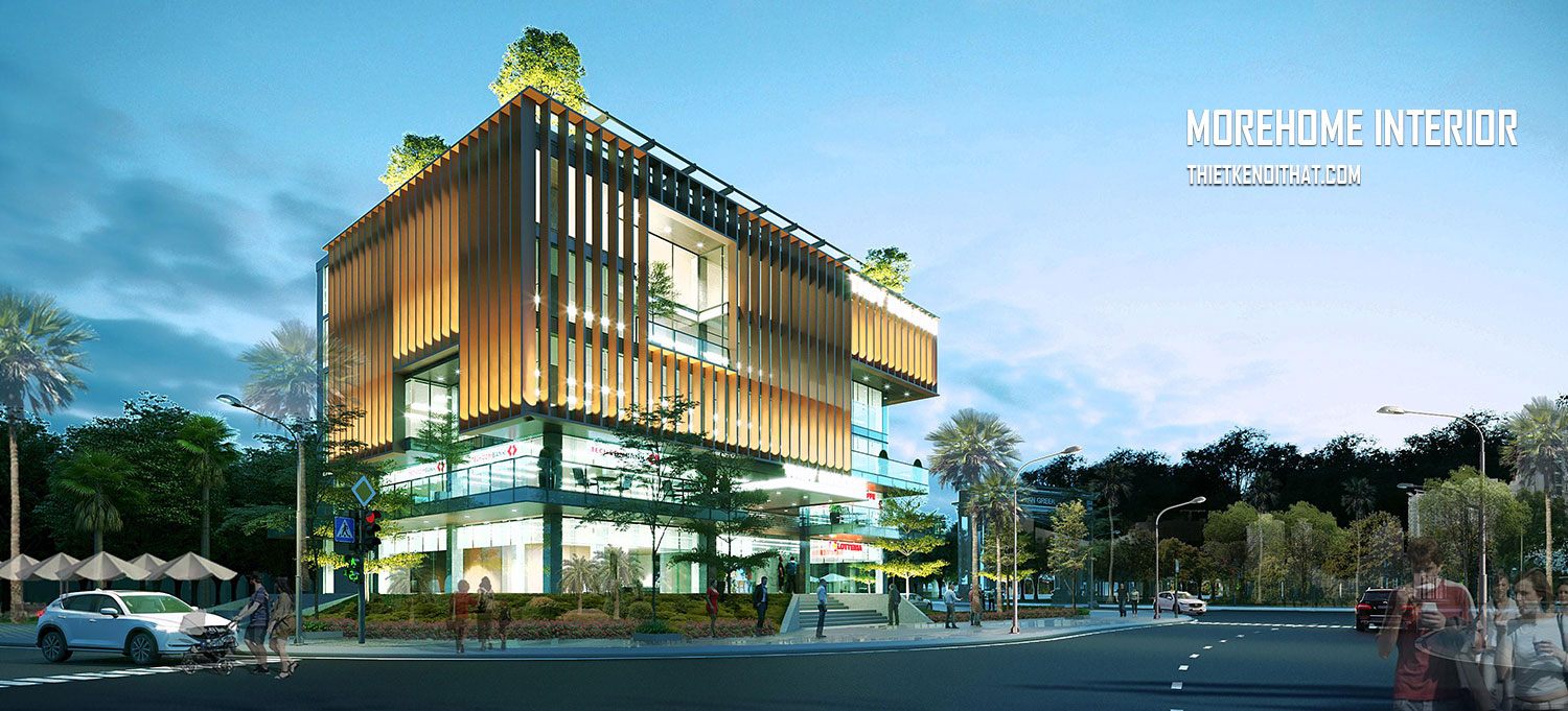 Thiết kế kiến trúc tòa nhà Văn phòng và thương mại tại Tp. Vinh