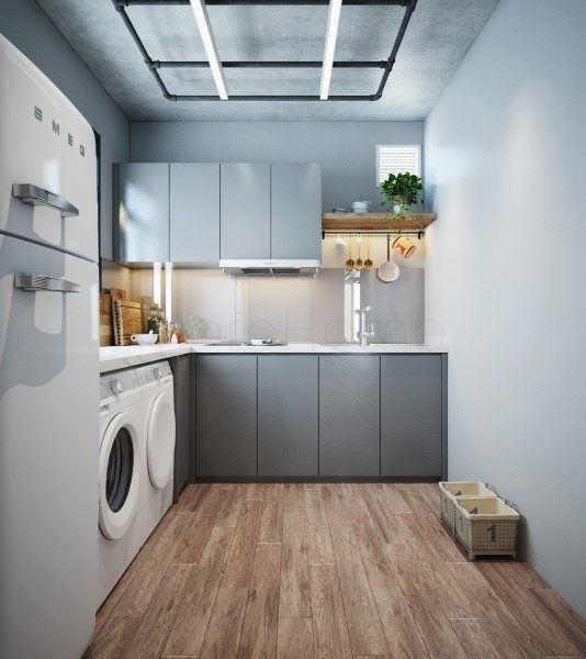 Thiết kế nội thất phòng bếp nhà container