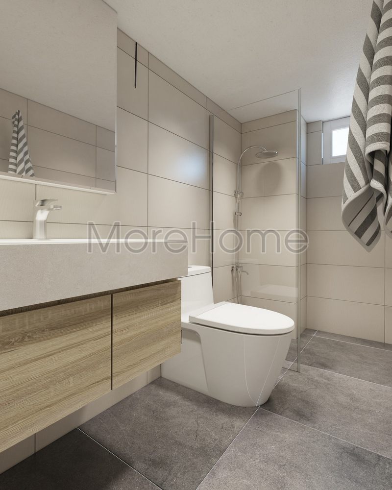 Thiết kế nội thất phòng tắm nhà phố hiện đại