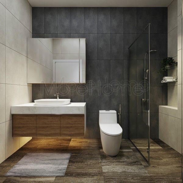 Thiết kế nội thất phòng tắm nhà phố Quận 8 tphcm hiện đại