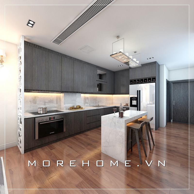 Thiết kế phòng bếp đẹp, ấn tượng được người nội trợ yêu thích