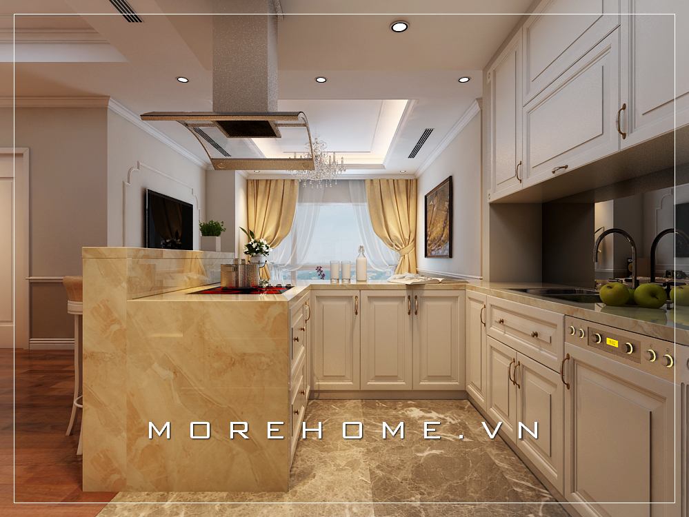 Thiết kế phòng bếp đẹp, ấn tượng được người nội trợ yêu thích