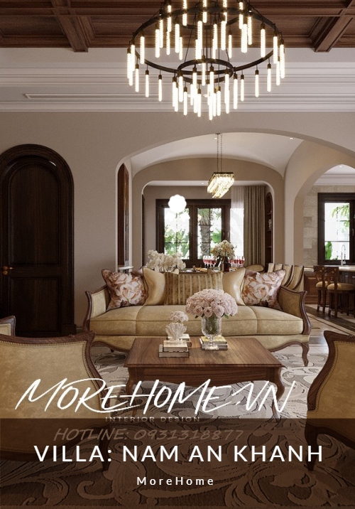 Thiết kế thi công nội thất biệt thự gỗ óc chó Vista Lago Sudico Nam An Khánh Hà Nội