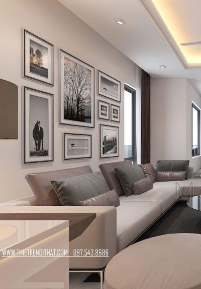 Thiết kế nội thất biệt thự Vinhomes Thăng Long hiện đại - Chị Vân