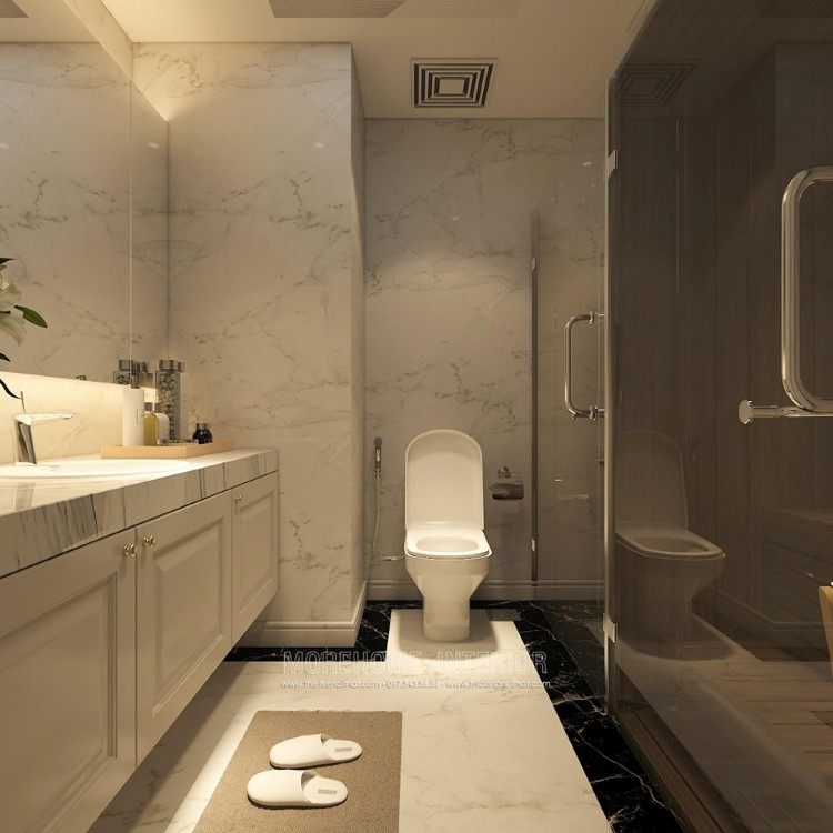 Thiết kế phòng tắm nhà vệ sinh chung cư d'capitale cầu giấy hà nội