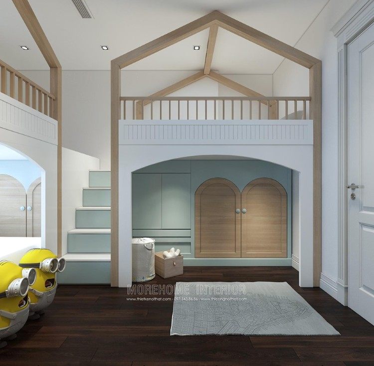 Thiết kế nội thất phòng ngủ trẻ em chung cư d'capitale trần duy hưng cầu giấy hà nội