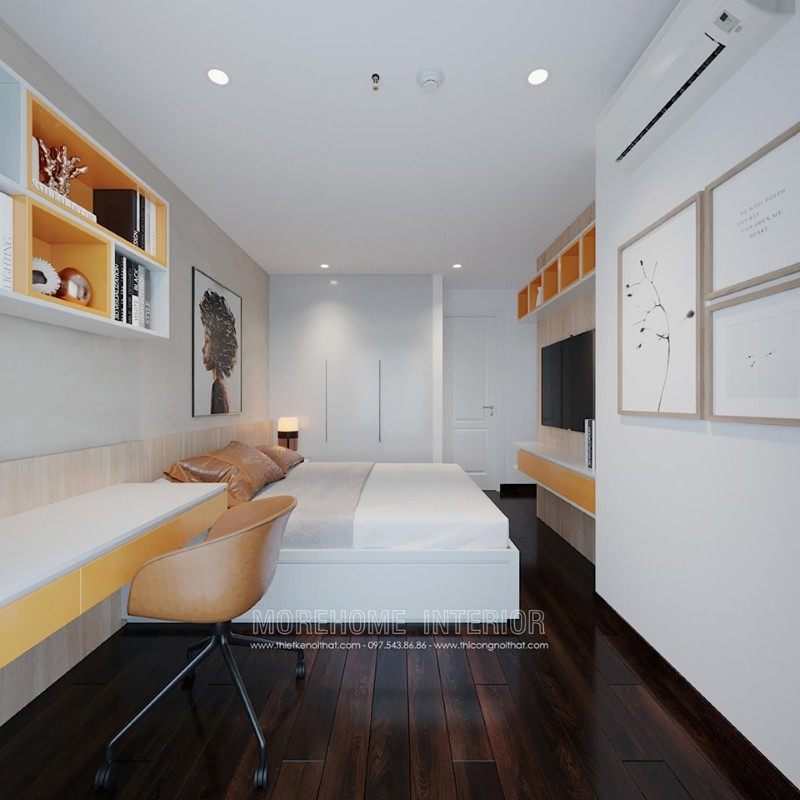 Thiết kế nội thất phòng ngủ chung cư emerald mỹ đình nam từ liêm hà nội