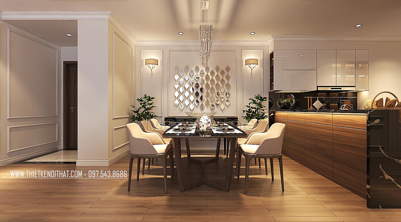 Thiết kế nội thất chung cư tân cổ điển tại Vinhomes Gardenia