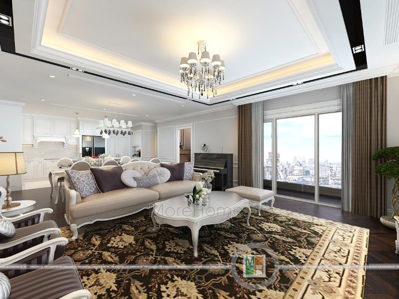 Thiết kế căn hộ Penthouse tân cổ điển Imperia Garden