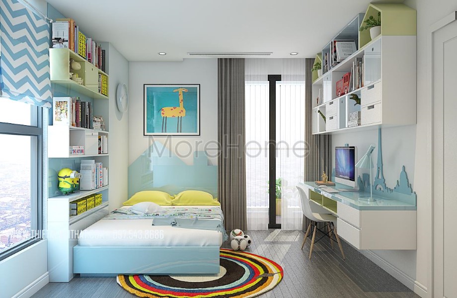Thiết kế nội thất phòng ngủ cho trẻ chung cư Imperia garden 203 Nguyễn Huy Tưởng