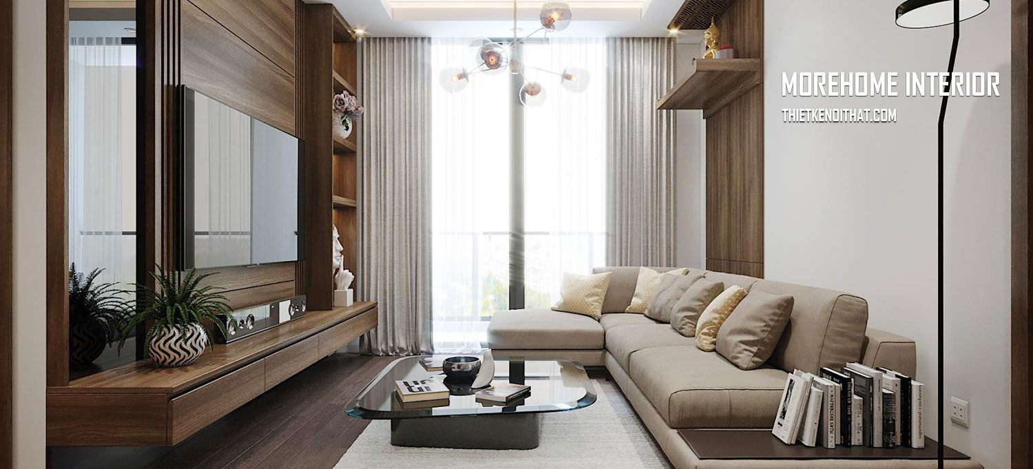 Thiết kế nội thất chung cư hiện đại sang trọng Lạc Hồng Lotus