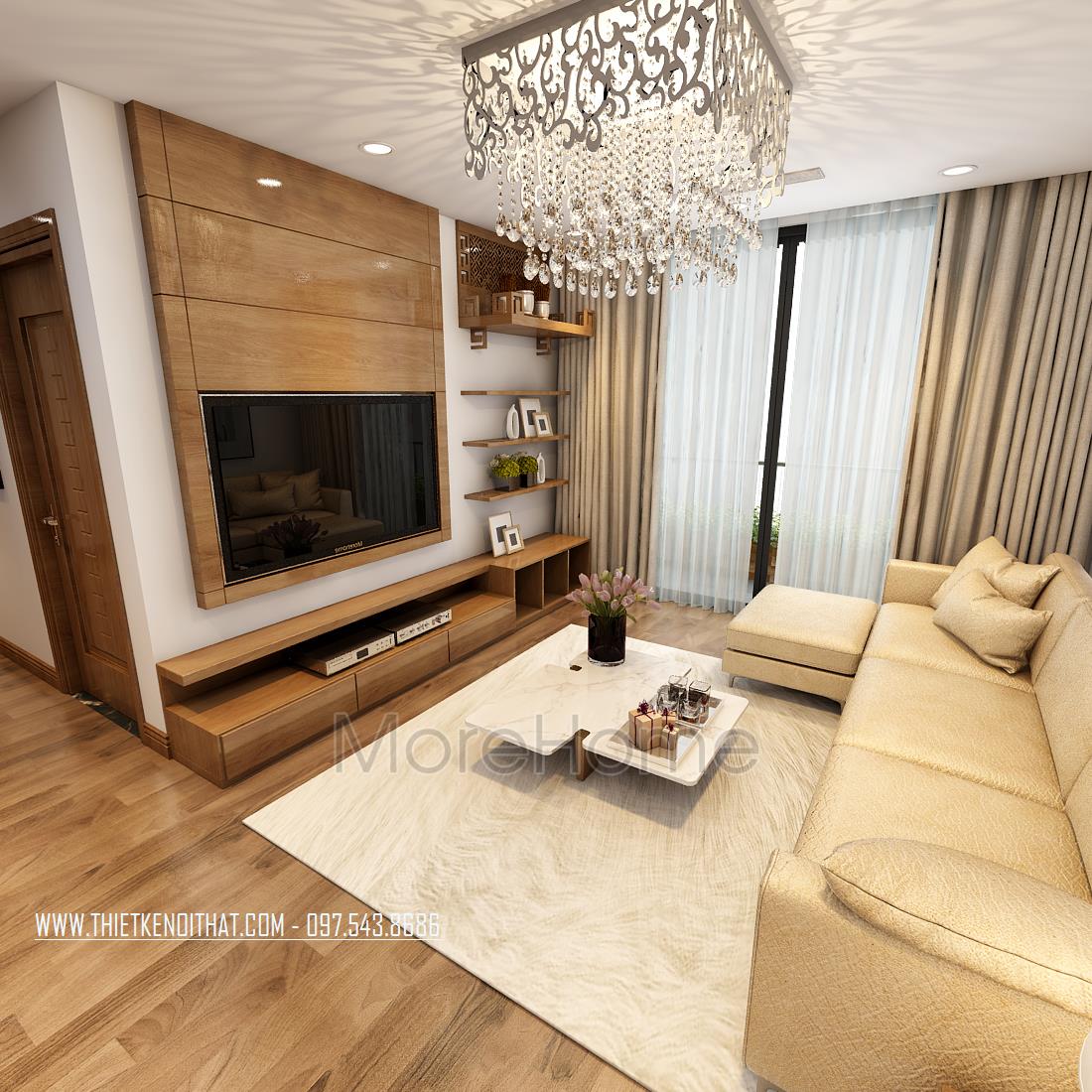 Thiết kế nội thất chung cư Ngoại Giao Đoàn