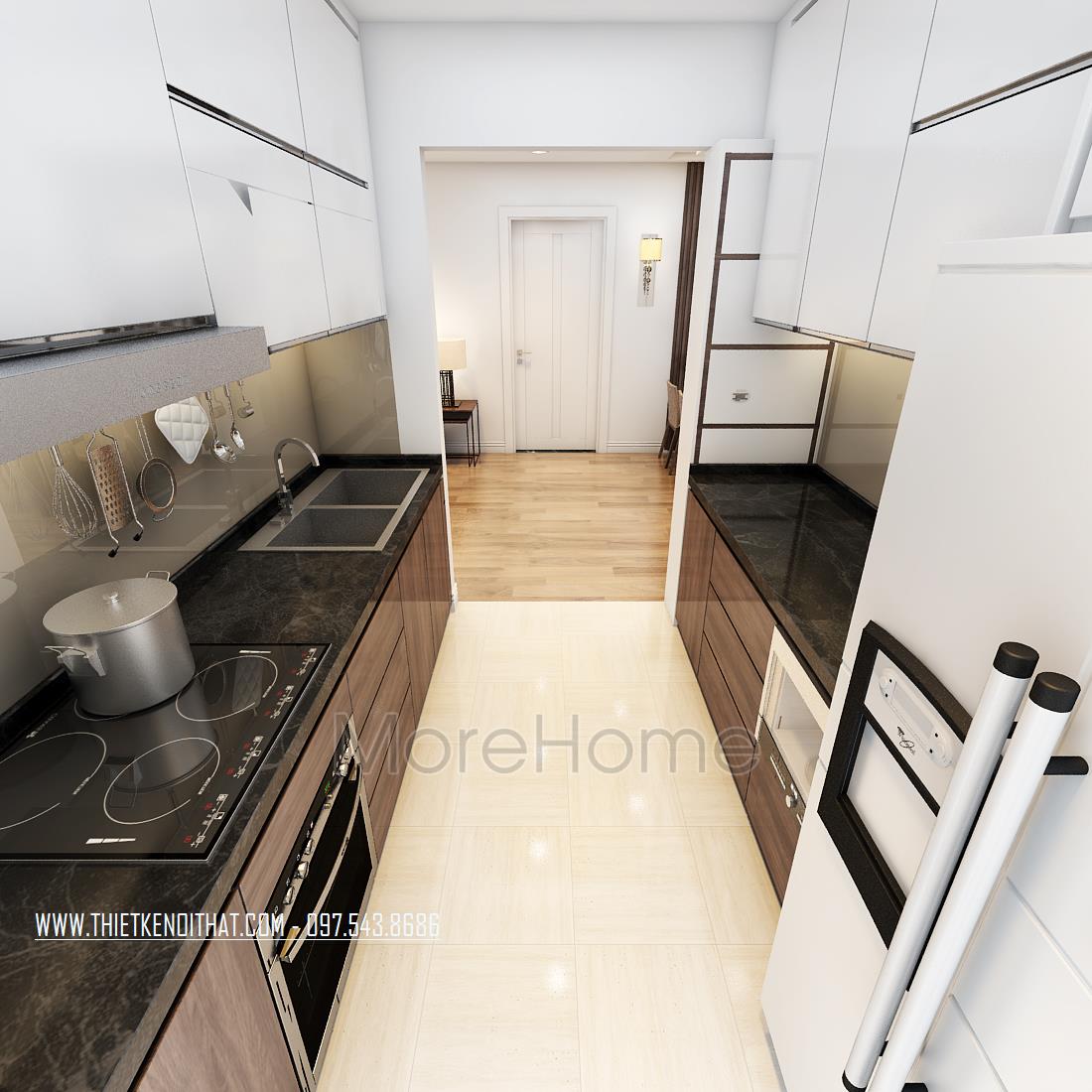 Thiết kế phòng ăn chung cư Ngoại Giao Đoàn