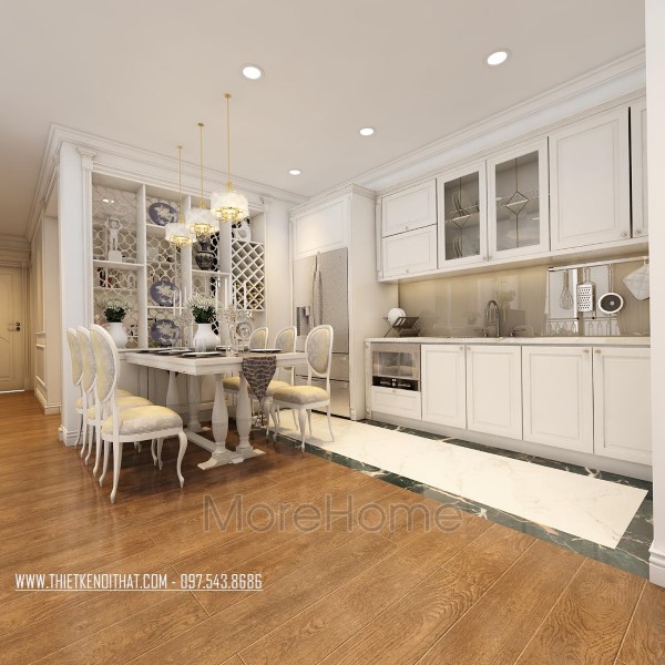 Mẫu thiết kế căn hộ Times City Park Hill Tân cổ điển