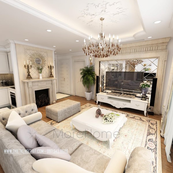 Mẫu thiết kế căn hộ Times City Park Hill Tân cổ điển