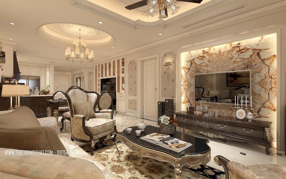 9 Mẫu Thiết kế nội thất chung cư Tân cổ điển đẹp và hiện đại