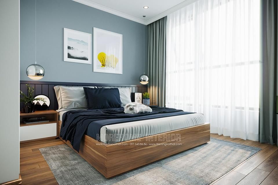 Thiết kế nội thất phòng ngủ chung cư park 1 times city quận hai bà trưng