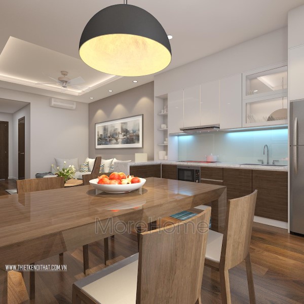 Thiết kế nội thất căn hộ chung cư Tràng An đẹp