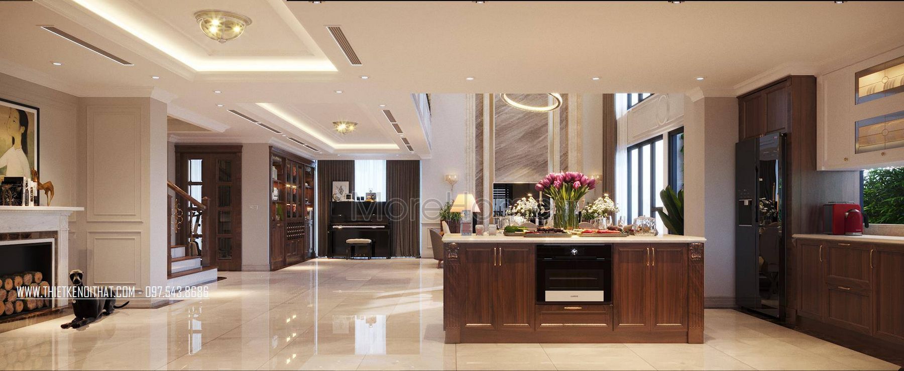 Thiết kế nội thất căn hộ duplex thanh xuân hà nội