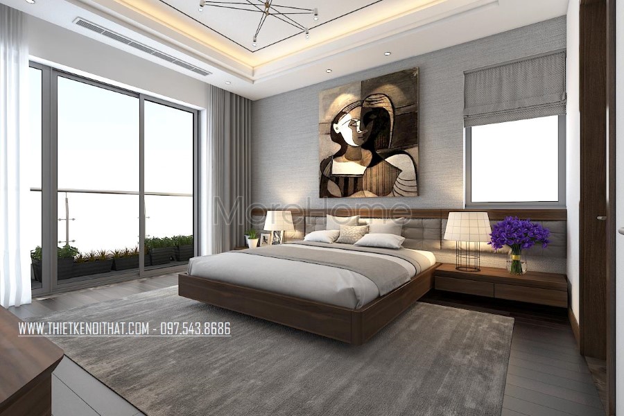 Thiết kế nội thất gỗ óc chó hiện đại